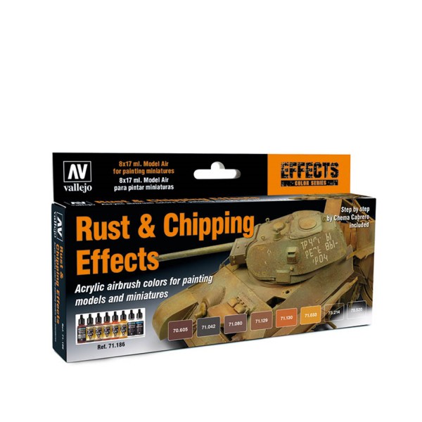 Rust & Chipping Effects | 8 Vallejo Model Air Airbrush Farben Set