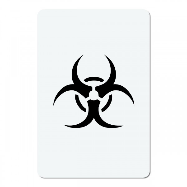 Biohazard Biological# 33 | mini Airbrush-Schablone A6