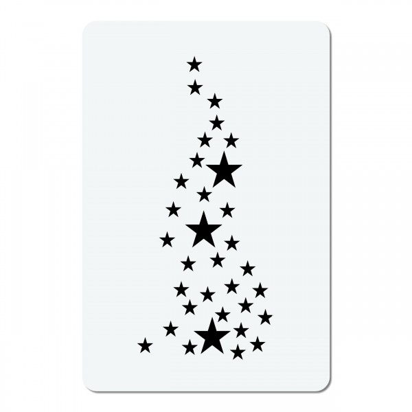 Sterne-Stars #055 | mini Airbrush-Schablone A6