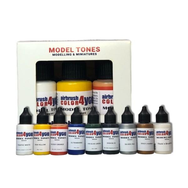 Modellbaufarben Set , AirbrushColor4you -Model Tones Basic Set
