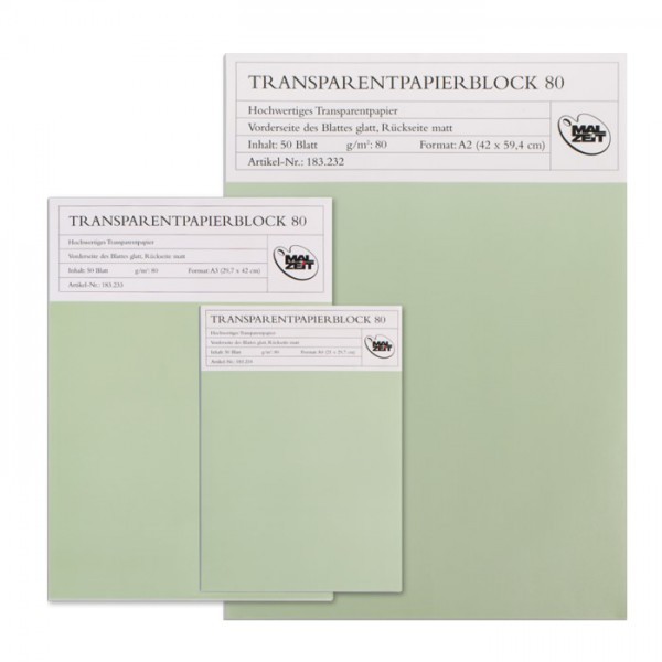 Transparentpapier Block | 50Blatt | 80gr. | DIN A2-Image