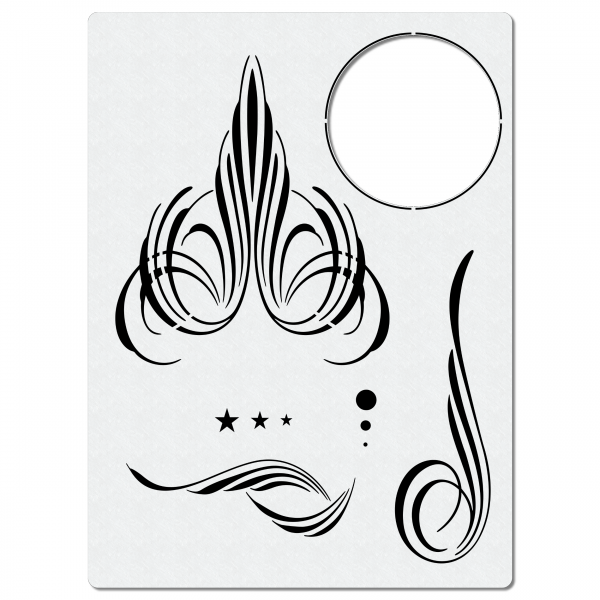Pinstripe #097 | Pinstripe & Airbrush Schablone ca. 28 x20cm