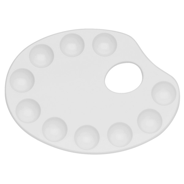 Mischpalette Oval, 10 Näpfe | Kunststoff 22,5 cm x 16,7 cm