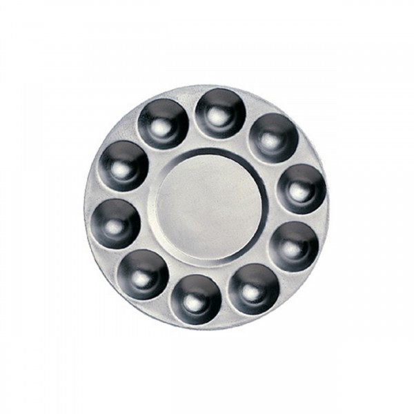 Mischpalette rund, 10 Näpfe | Aluminium d=17cm