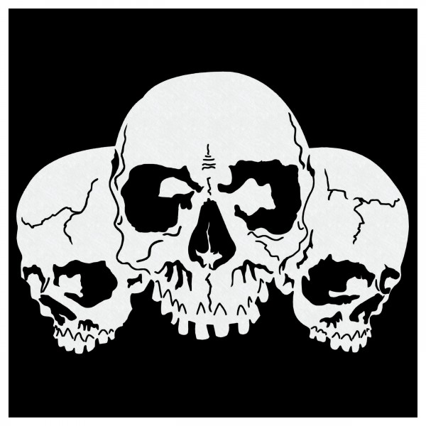 Piles of Skulls #16 | Airbrush-Schablone Totenköpfe im Stapel