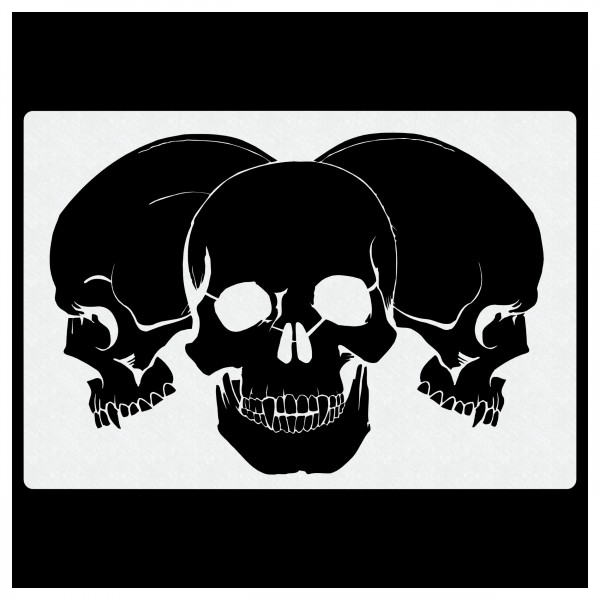 Piles of Skulls #105 | Airbrush-Schablone Totenköpfe im Stapel | ca. A4